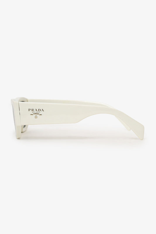 Prada White Frame Symbole Sunglasses