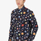 Louis Vuitton Navy Blue Planet Print Button Up Shirt Size M Mens