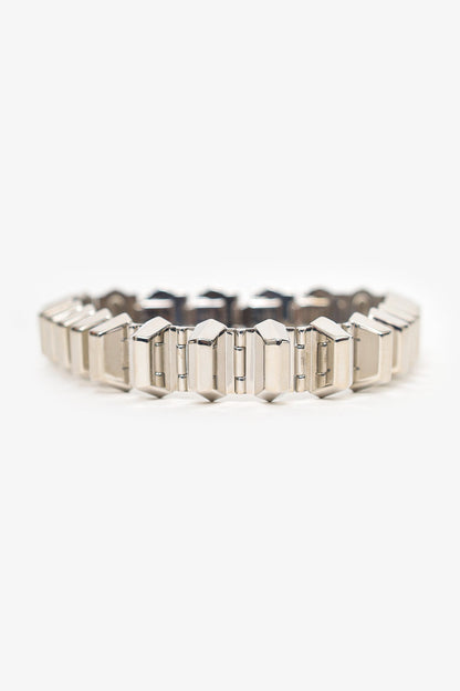 Gucci Silver Tone Spike Choker Necklace