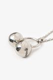 Gucci Silver Tone Sphere Pendant Necklace