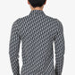 Dior Cream/Navy Knit Oblique Monogram Long Sleeve Button Down Shirt Size XXS Mens