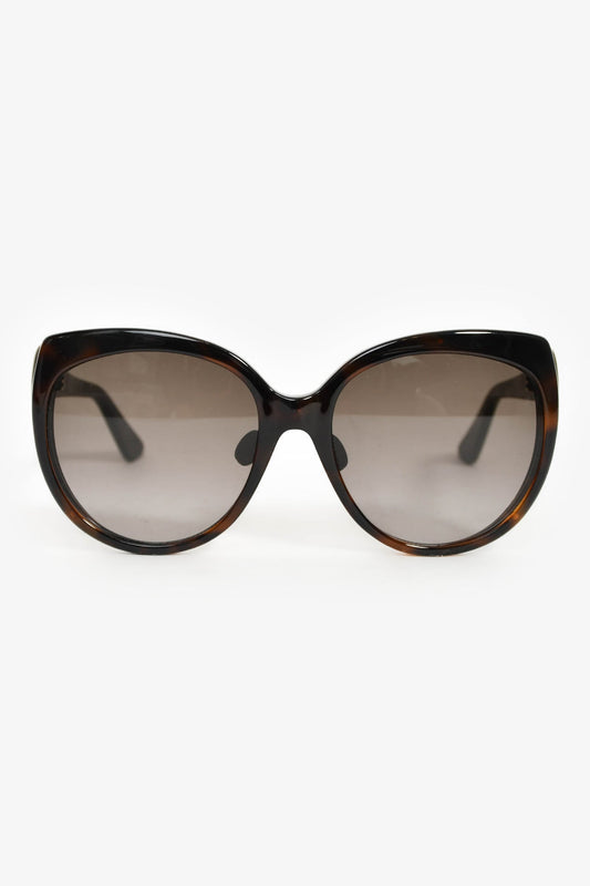 Christian Dior Brown Oversize Sunglasses
