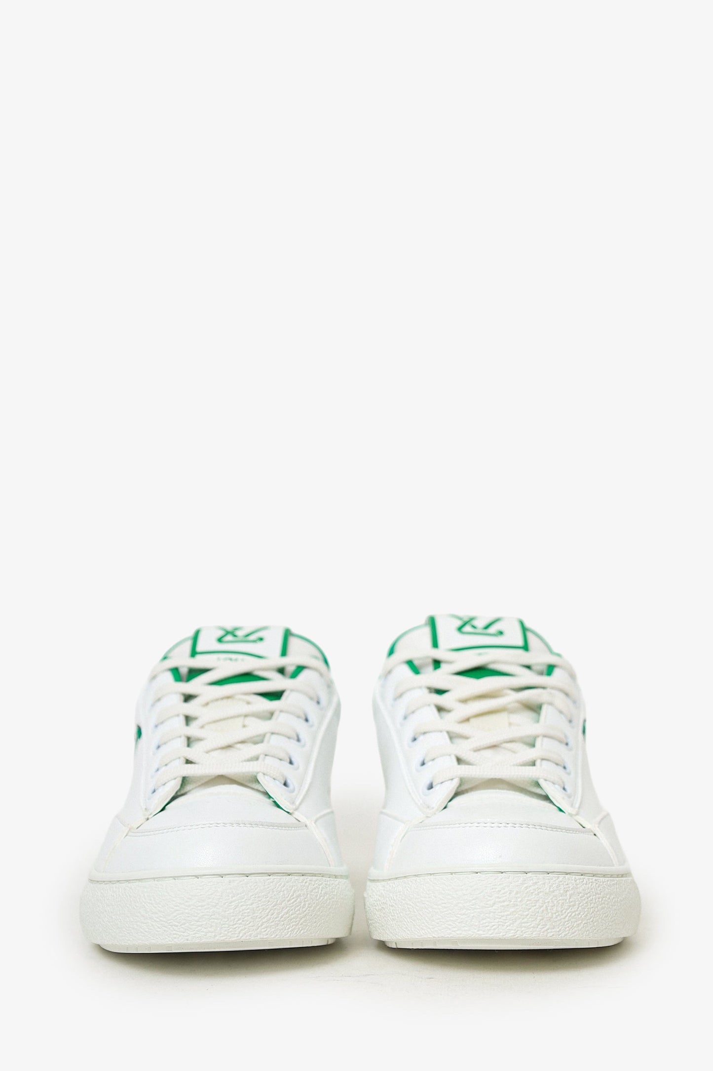 Louis Vuitton White/Green Charlie Sneaker Size 38