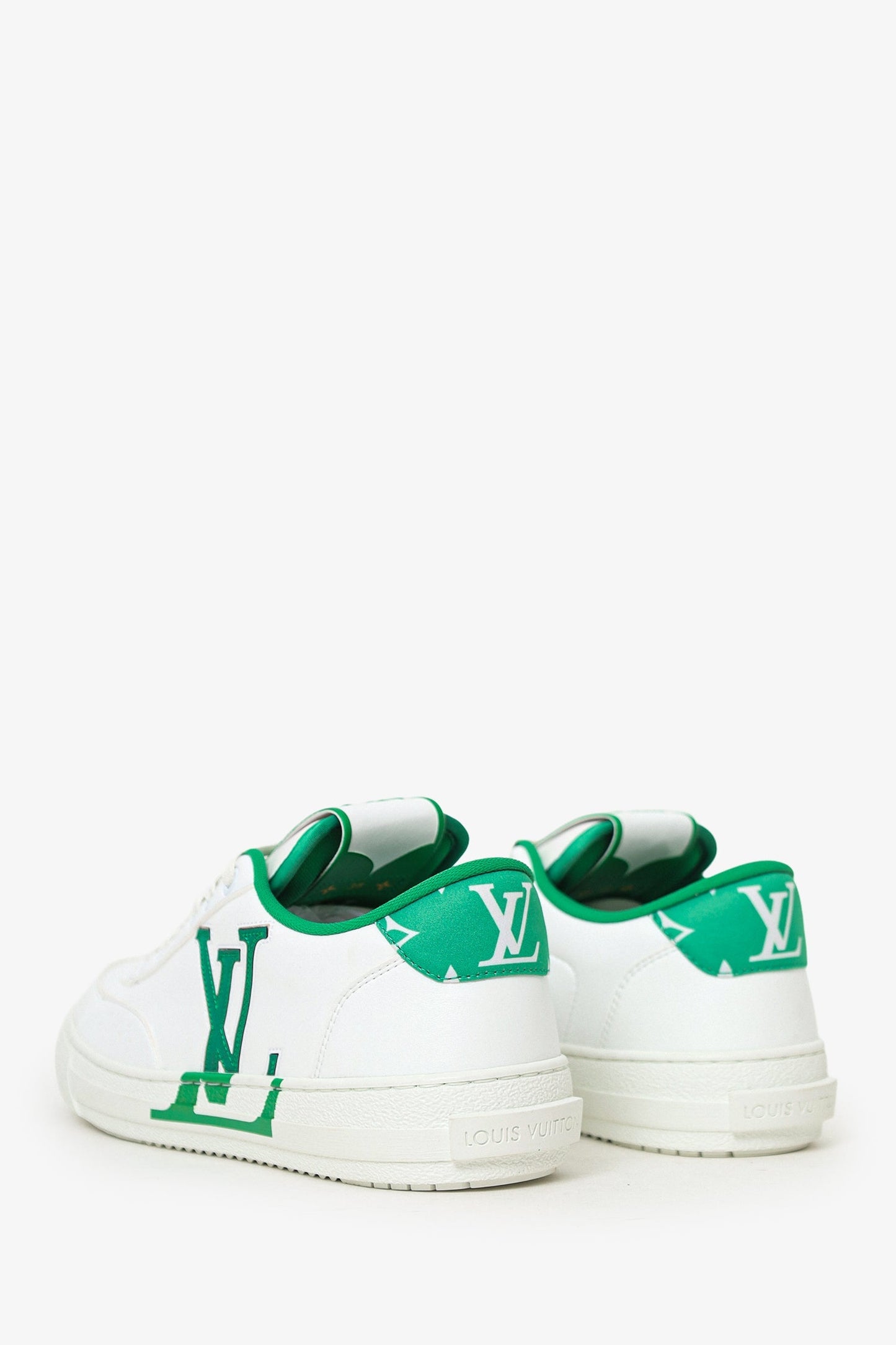 Louis Vuitton White/Green Charlie Sneaker Size 38