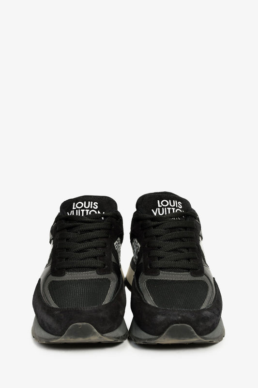 Louis Vuitton 2020 Black Mesh/Suede Run Away Sneakers Size 6.5 Mens