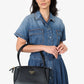 Prada Black Soft Grain Calfskin Medium Darling Top Handle Bag