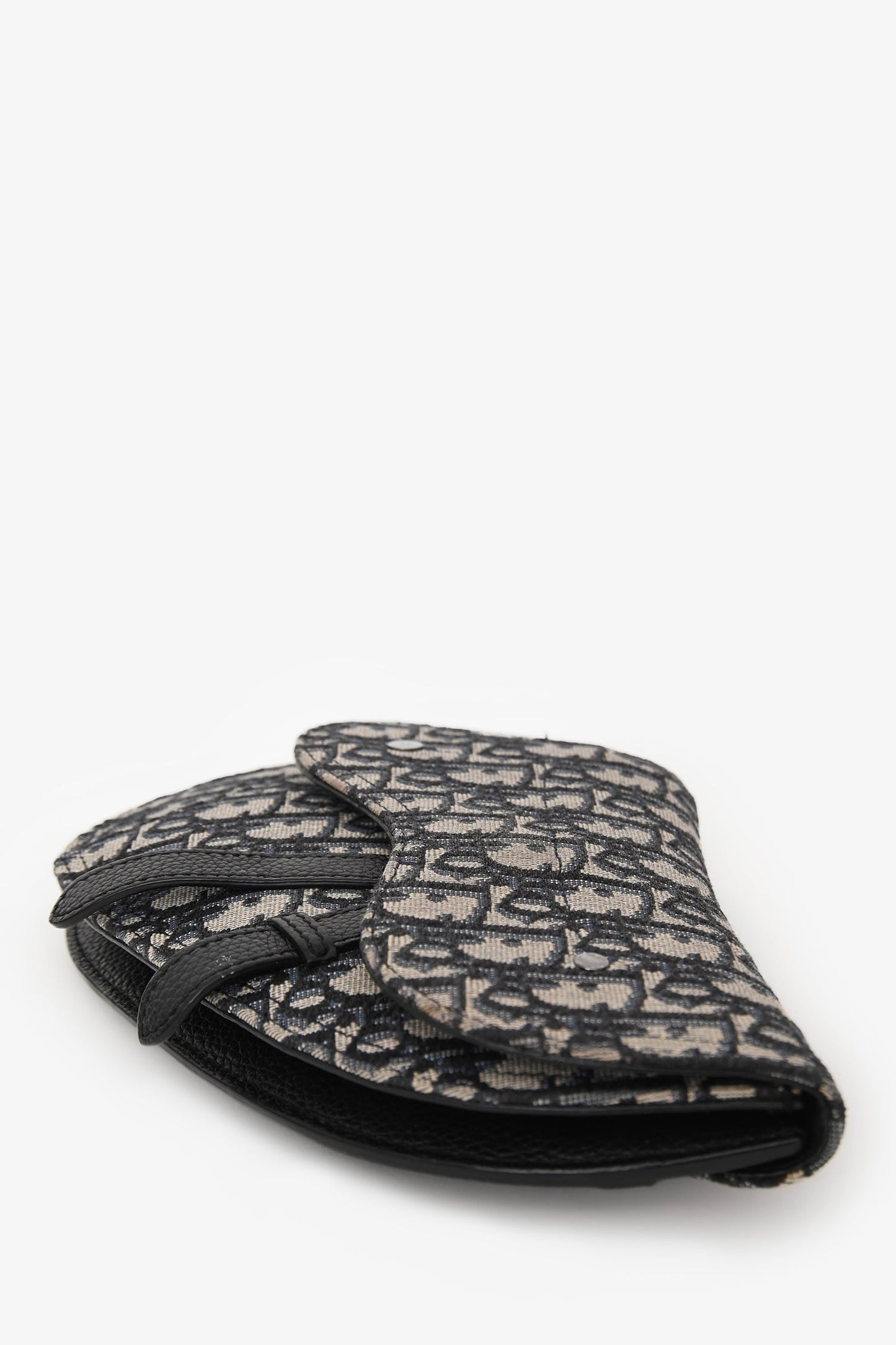 Dior 2020 Beige/Navy Saddle Oblique Belt Bag