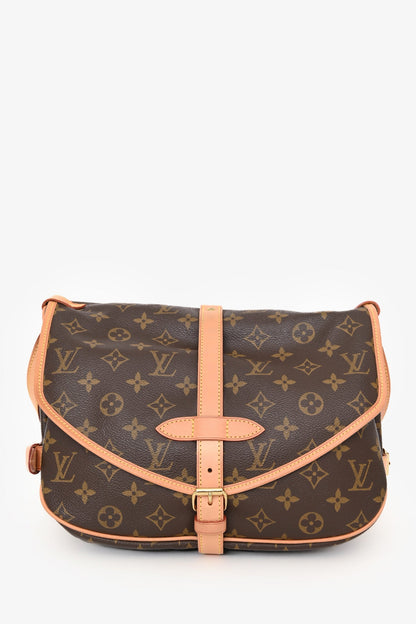 Louis Vuitton 2001 Brown Canvas/Leather Monogram Saumur Crossbody