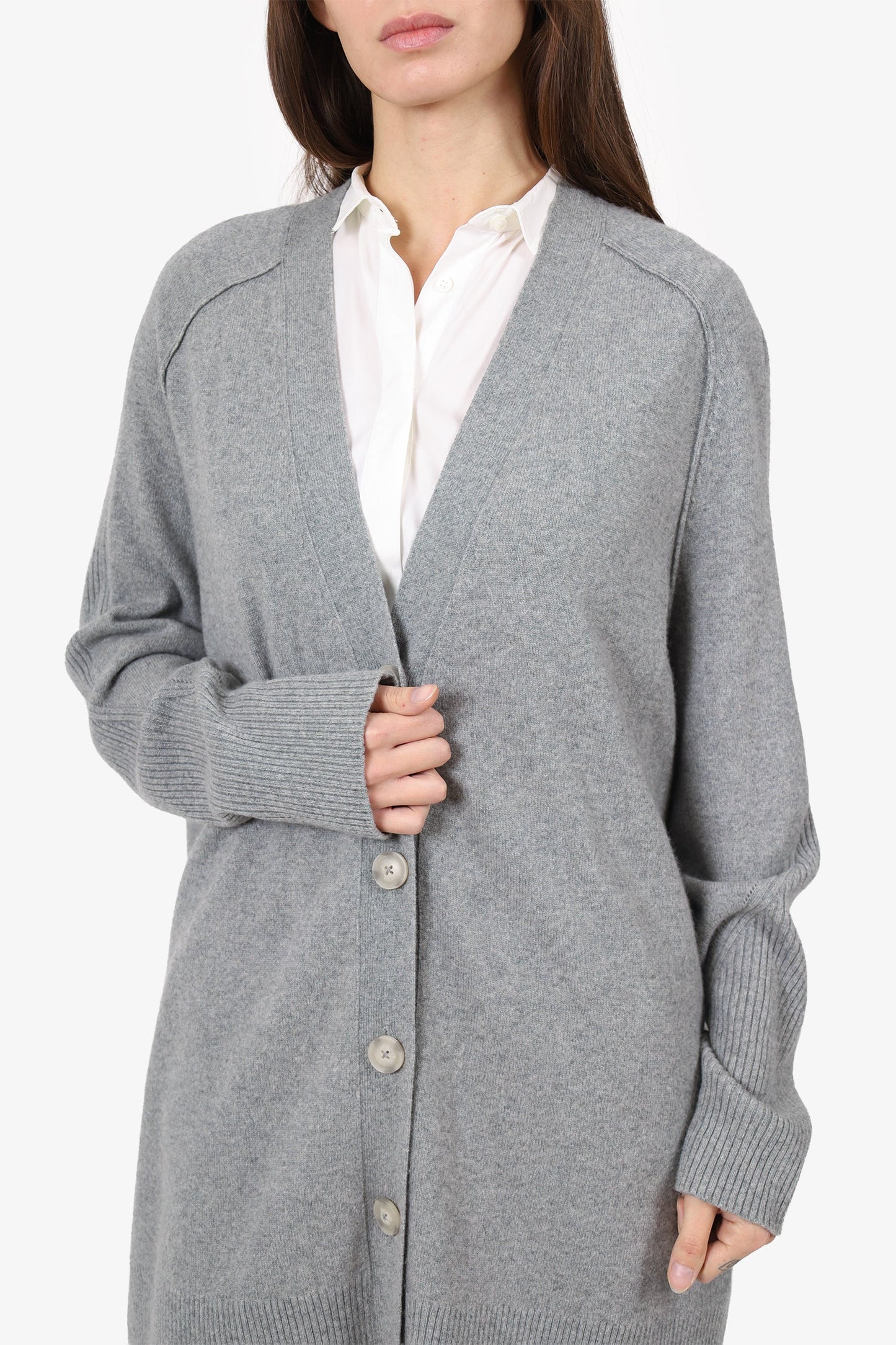Allsaints Grey Cashmere/Wool Cardigan Size M