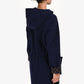 Louis Vuitton 2019 Navy Wool Monogram Detail Hooded Coat Size 40