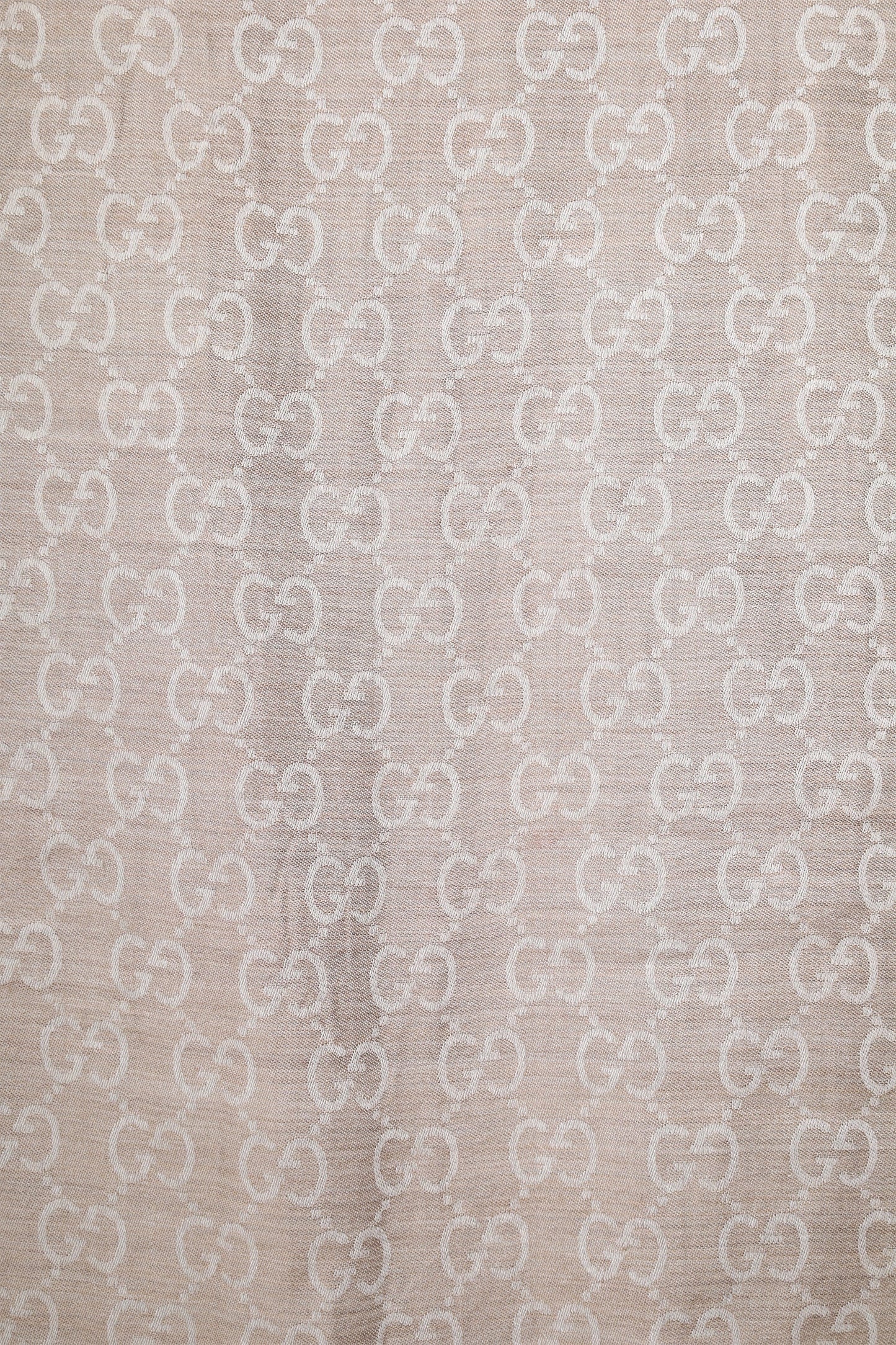 Gucci Taupe 'GG' Monogram Scarf