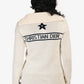 Christian Dior Cream/Navy Blue Cashmere Logo Sweater Size 4 US