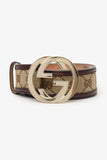 Gucci Brown 'GG' Monogram Belt Size 75