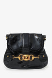 Gucci Black Patent Leather/GHW 'Wave'Bag