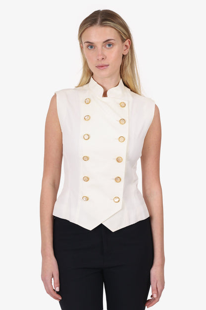 Saint Laurent Cream Vest Size 42