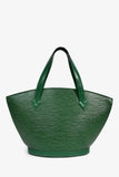 Louis Vuitton 1995 Green Epi Leather 'Saint Jacques' Top Handle Bag