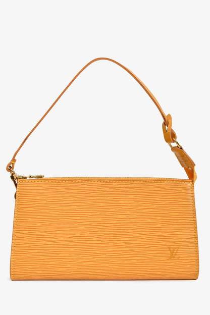 Louis Vuitton 2000 Yellow Epi Leather Pochette Accessoires