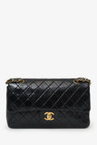 Chanel™ 2000/02 Black Leather Medium Double Flap Chain Bag With GHW