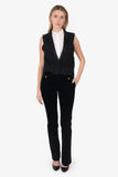 Gucci Black Velvet Straight Leg Tro rs Size 40