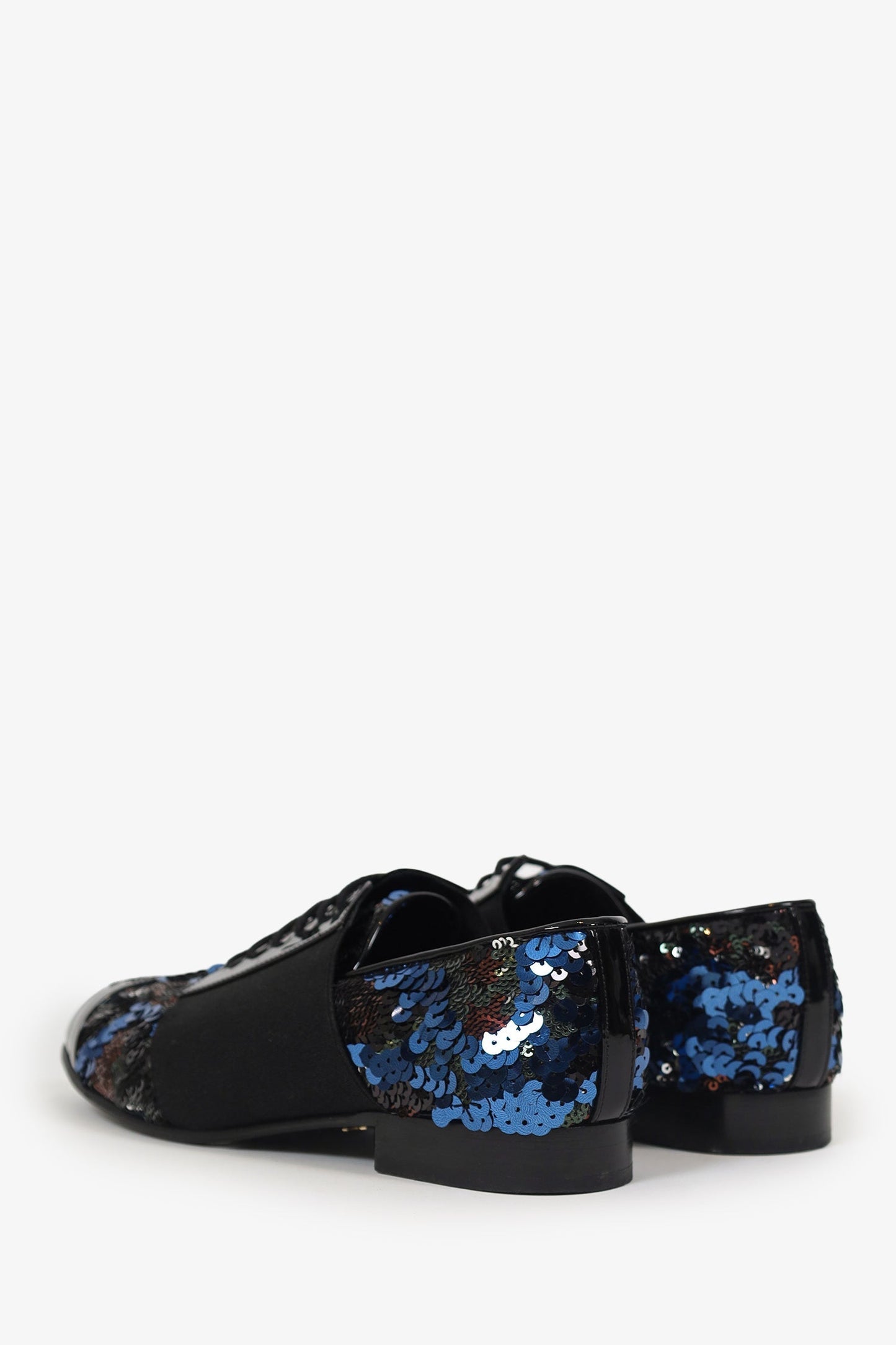 Chanel™ Patent Leather/Sequin Cap Toe Brogues Size 37.5