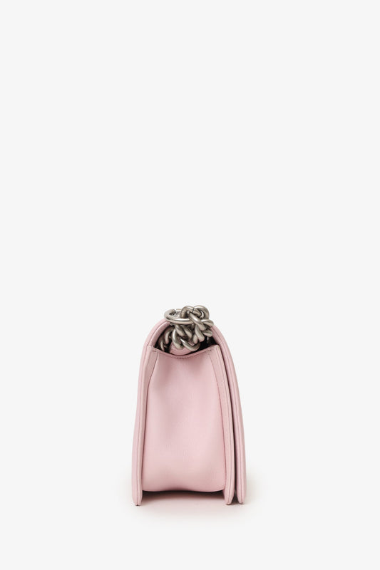 Chanel™ Baby Pink Leather Medium Boy Bag