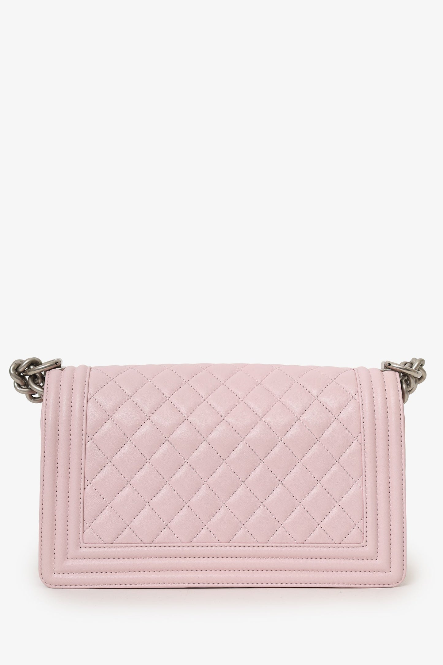 Chanel™ Baby Pink Leather Medium Boy Bag