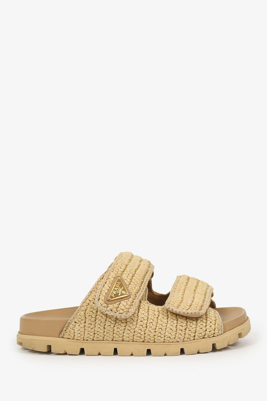 Prada Raffia Sandals Size 36