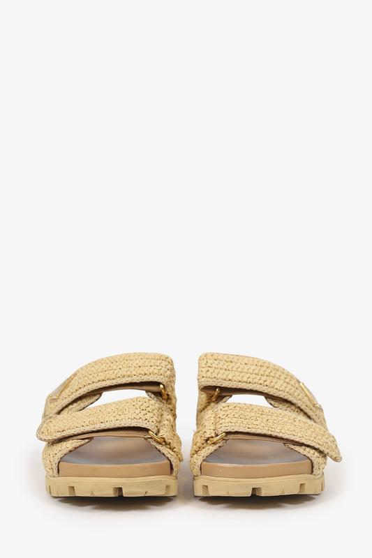 Prada Raffia Sandals Size 36