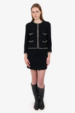Chanel™   1994 Black/White Tweed Blazer + Skirt Suit Set Size 34