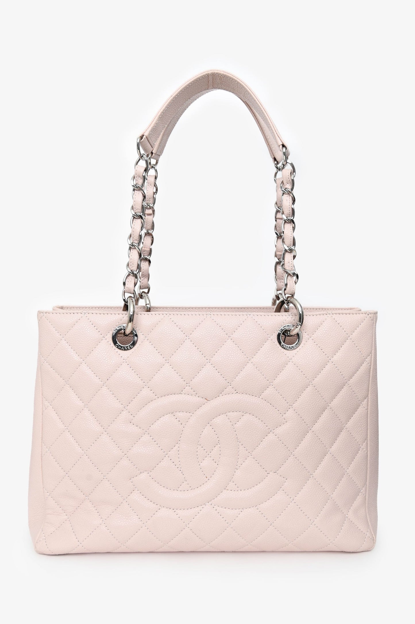 Chanel™ 2013/2014 Pink Caviar Leather CC Grand Shopping Tote