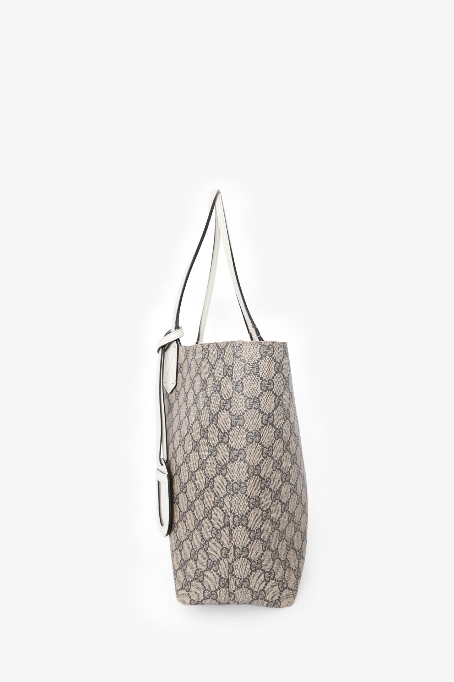 Gucci GG Supreme/Cream Leather Reversible Tote