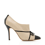 Manolo Blahnik Lambskin Bow Cap Toe Ankle Booties - Size 9.5 / 39.5 (SHF-23878)