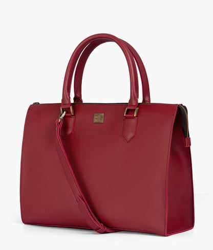 Maroon workplace handbag