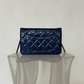 Chanel Blue Quilted Patent Leather WOC Clutch Bag