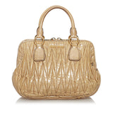 Miu Miu Matelasse Lambskin Leather Satchel (SHG-29622)