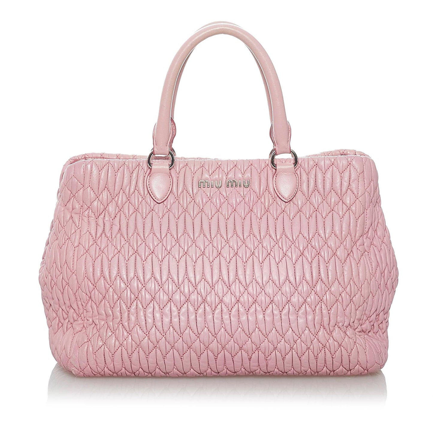 Miu Miu Matelasse Lambskin Leather Satchel (SHG-30245)