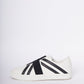 Burberry Women's London Brit Flag Black & White Leather Sneakers