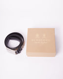 Burberry Beige Ho  Check Coated Canvas & Leather Belt