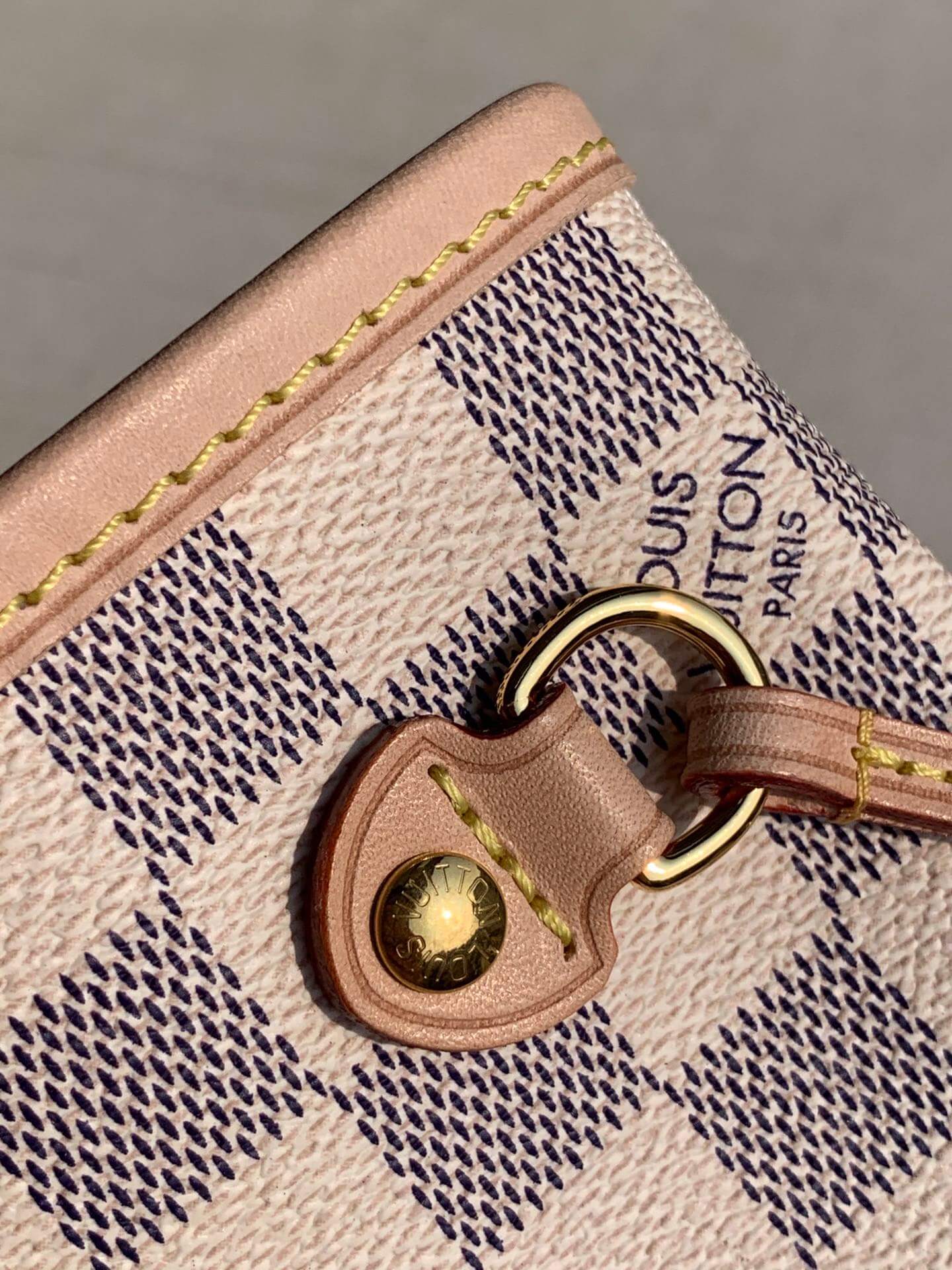 N41363 NEVERFULL PM Damier Azur pink inside Handbag subaxillary bag