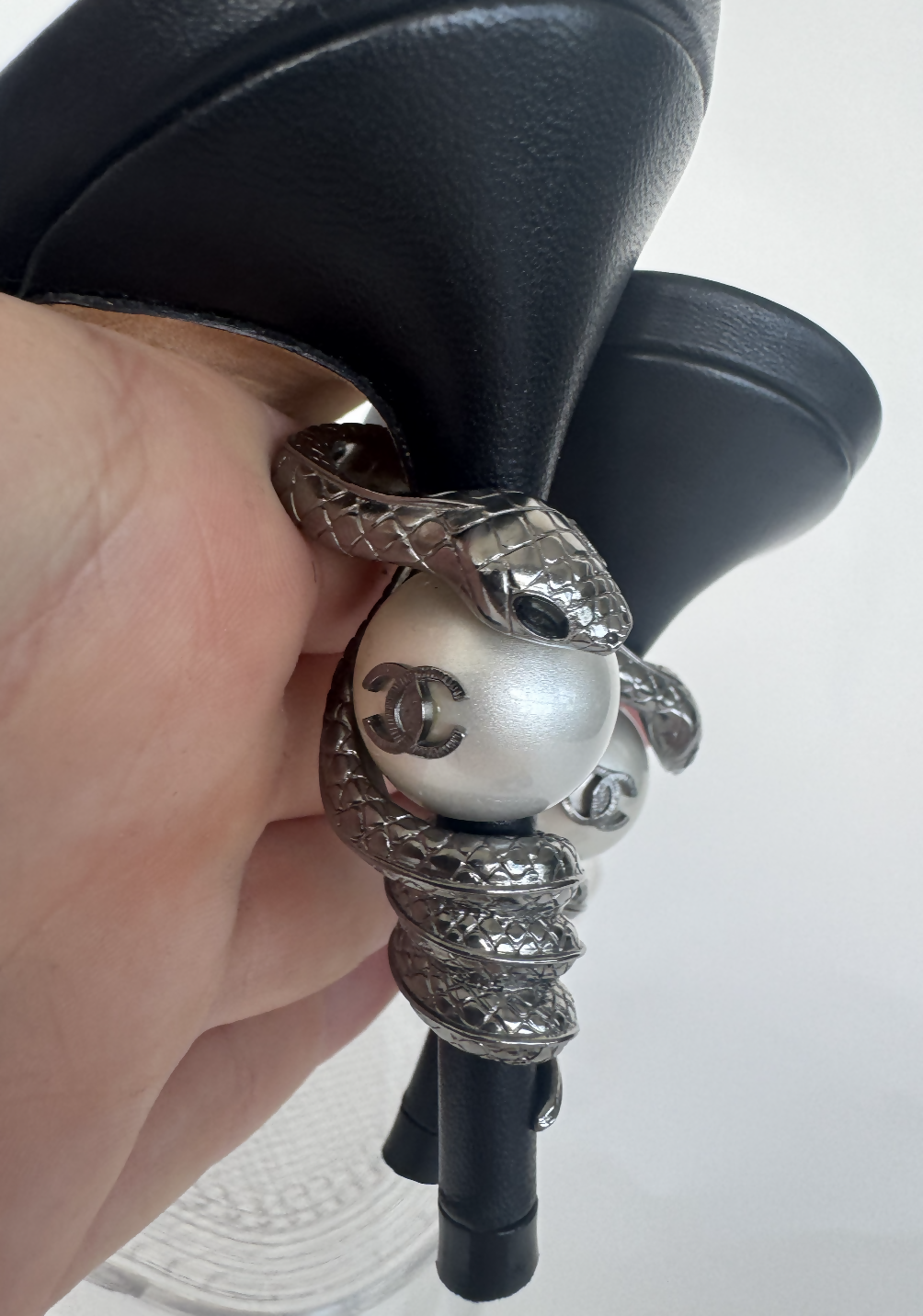 Chanel Serpent Snake Mules - FULL SET