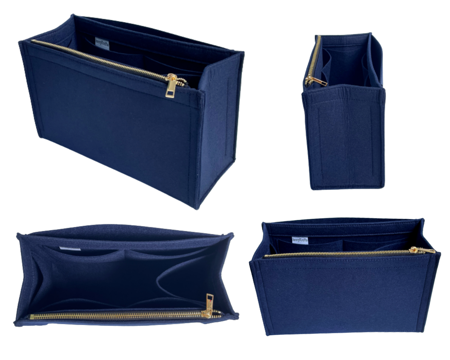 Organizer For [Padlock Medium GG Shoulder Bag]Felt Purse Insert (Curved Sides)