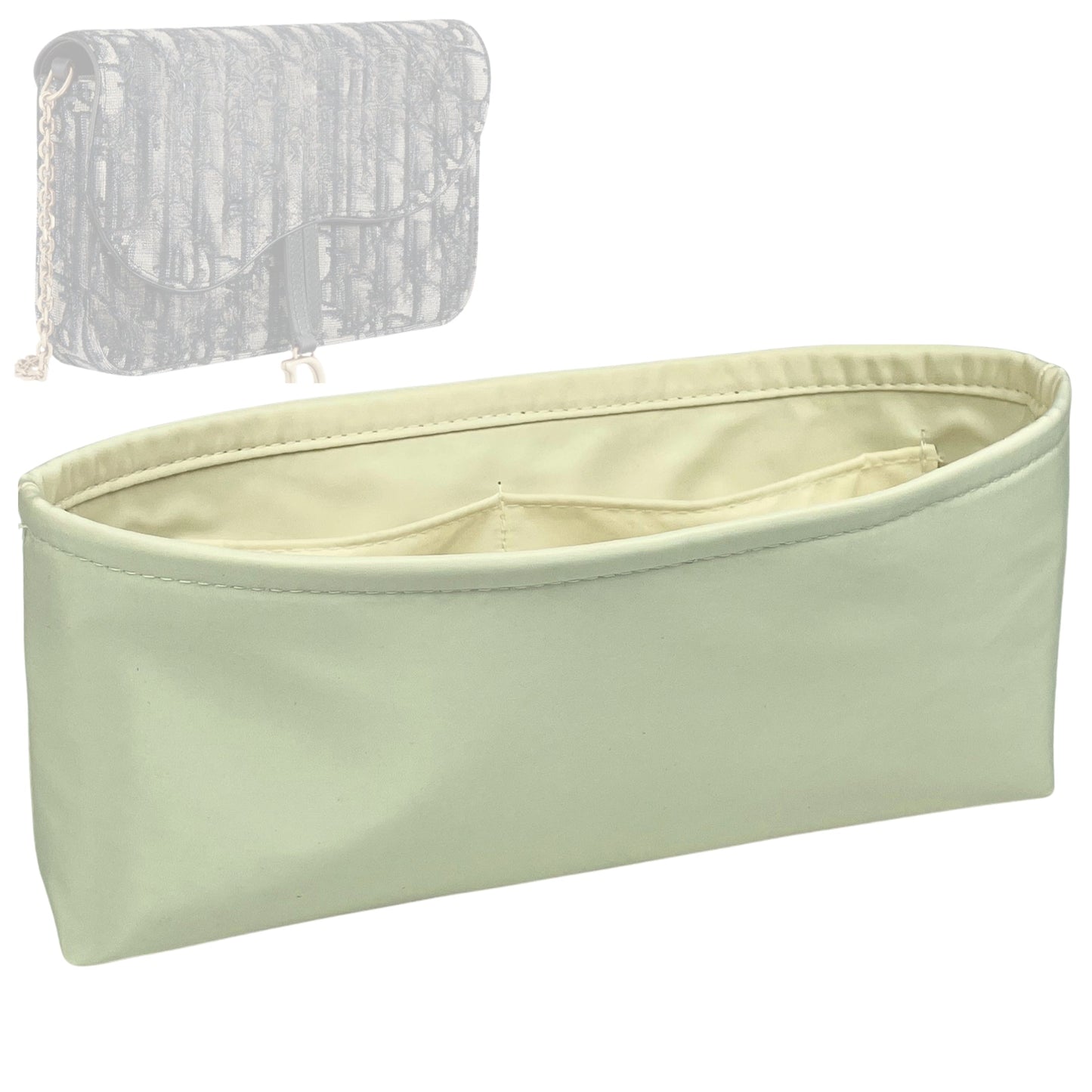 Organizer for [Small Saddle Pouch with Chain, Dior] Bag Insert (Nylon, Slim Shape)