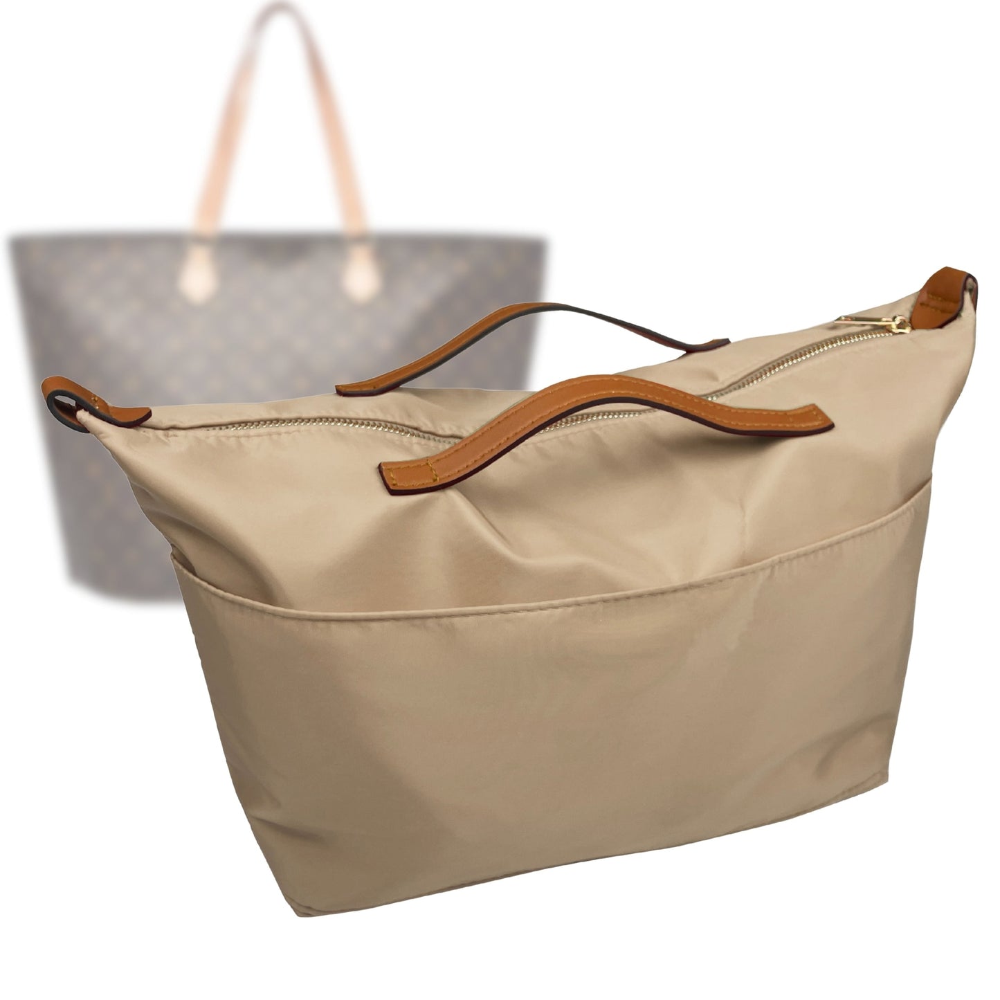 Organizer for [All-in MM (Medium), LV] Bag Insert (Nylon, Zip Cover with Handle)