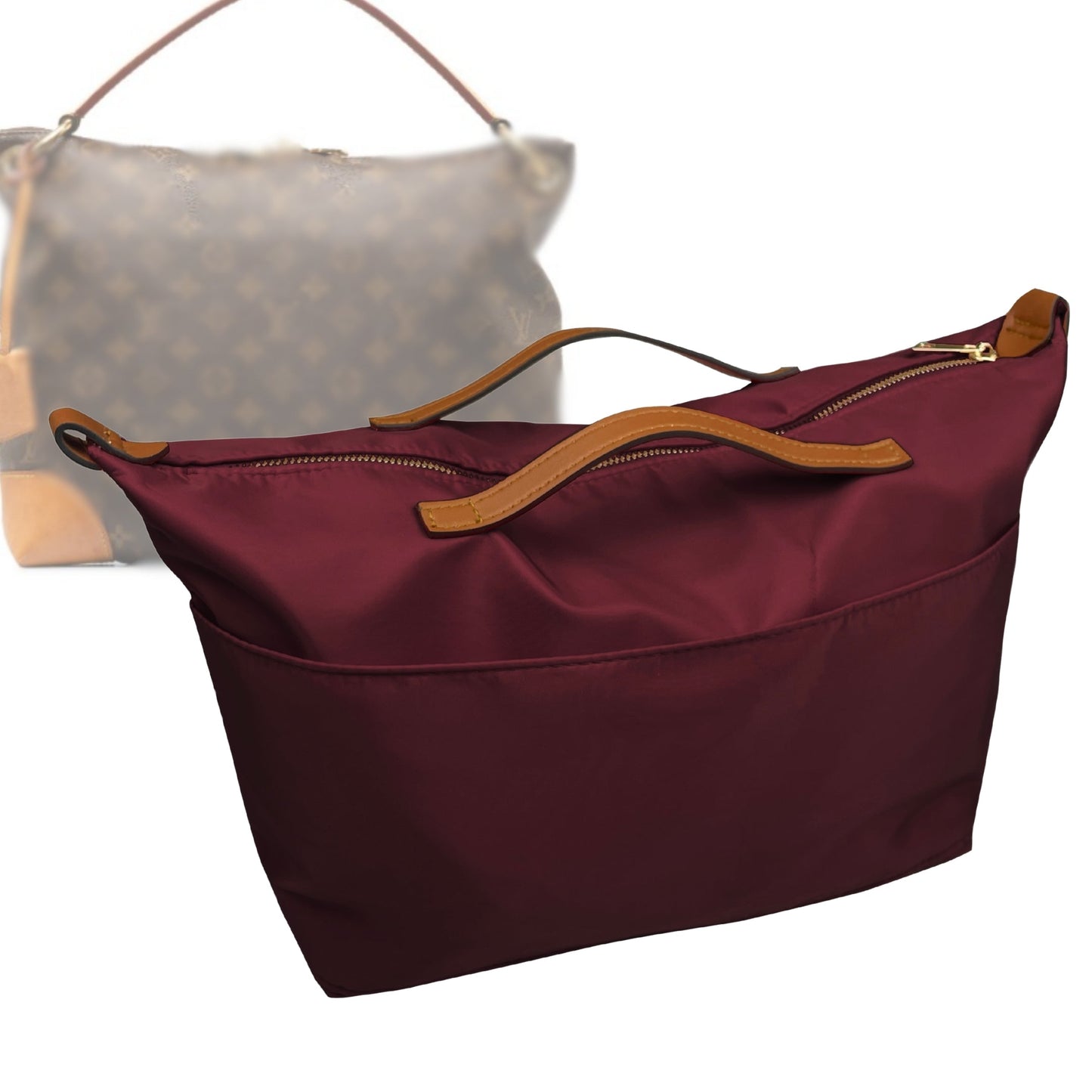 Organizer for [Berri PM (Small), LV] Bag Insert (Nylon, Zip Cover with Handle)