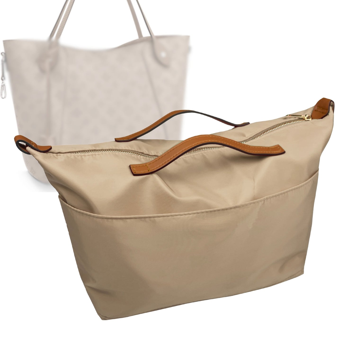 Organizer for [Hina PM (Small), LV] Bag Insert (Nylon, Zip Cover with Handle)