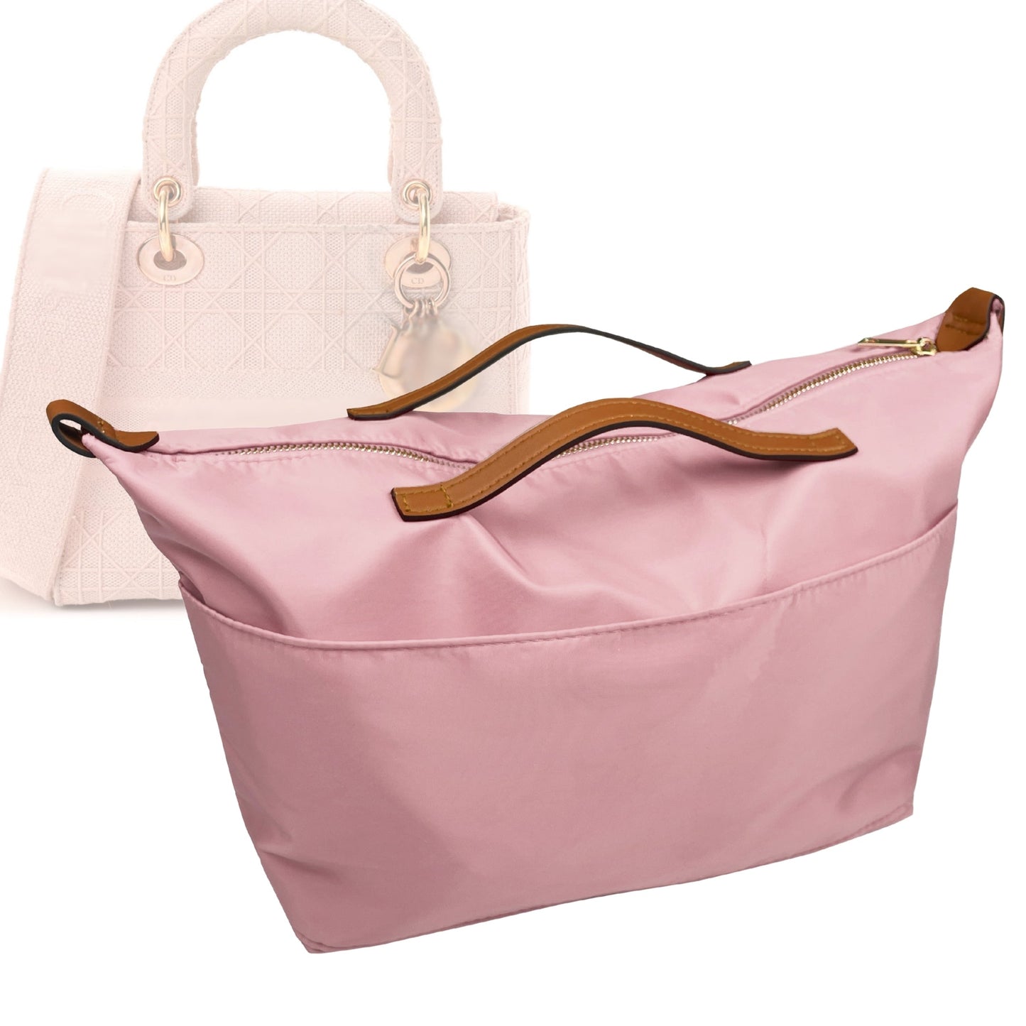 Organizer for [Medium Lady D-Lite Bag, Dior] Bag Insert (Nylon, Zip Cover with Handle)