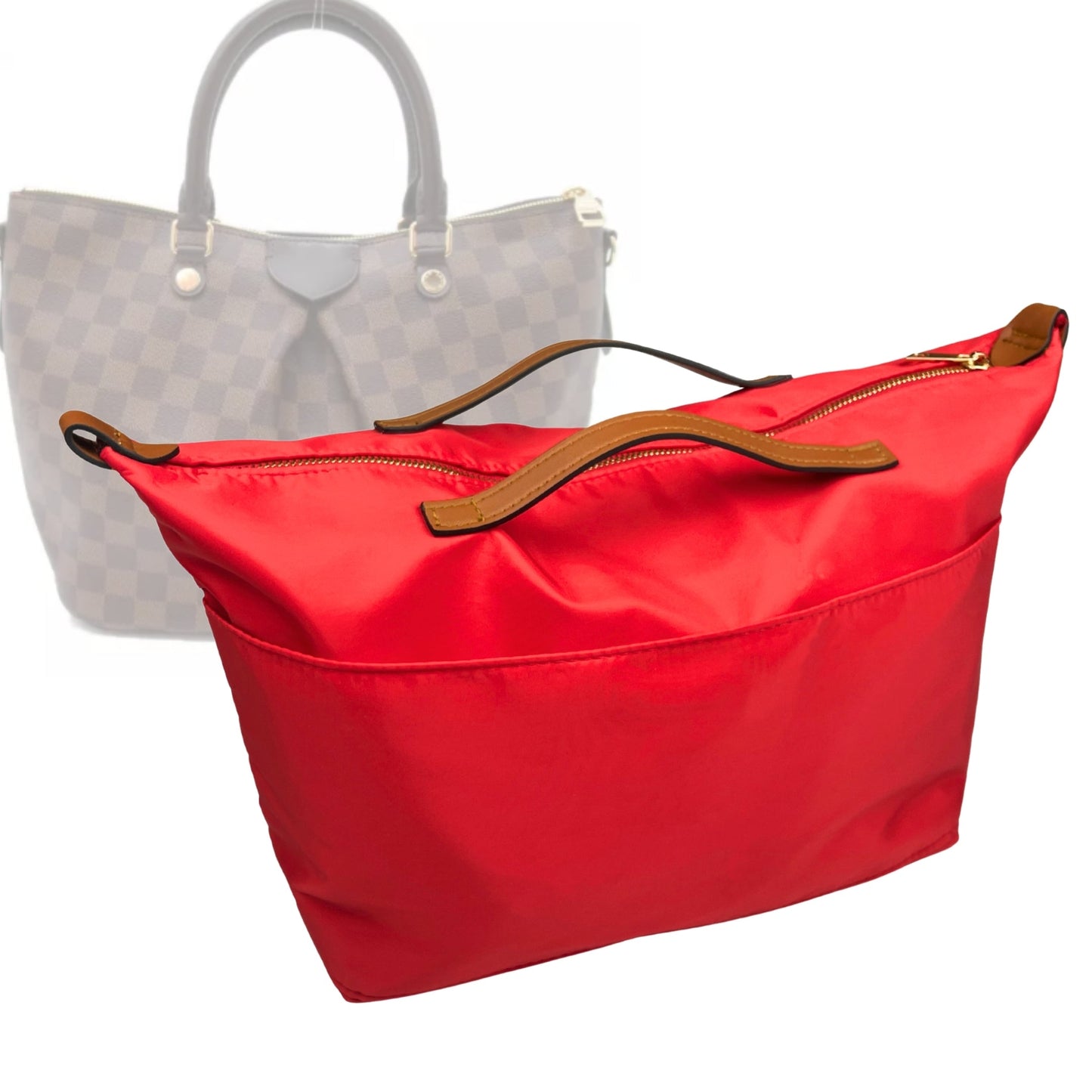 Organizer for [Siena PM (Small), LV] Bag Insert (Nylon, Zip Cover with Handle)