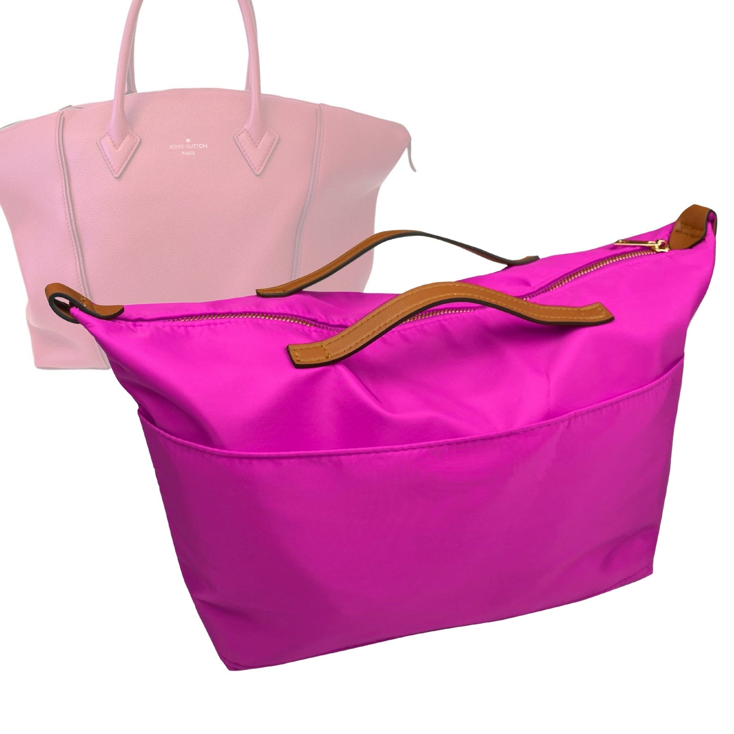 Organizer for [Soft Lockit MM (Medium), LV] Bag Insert (Nylon, Zip Cover with Handle)