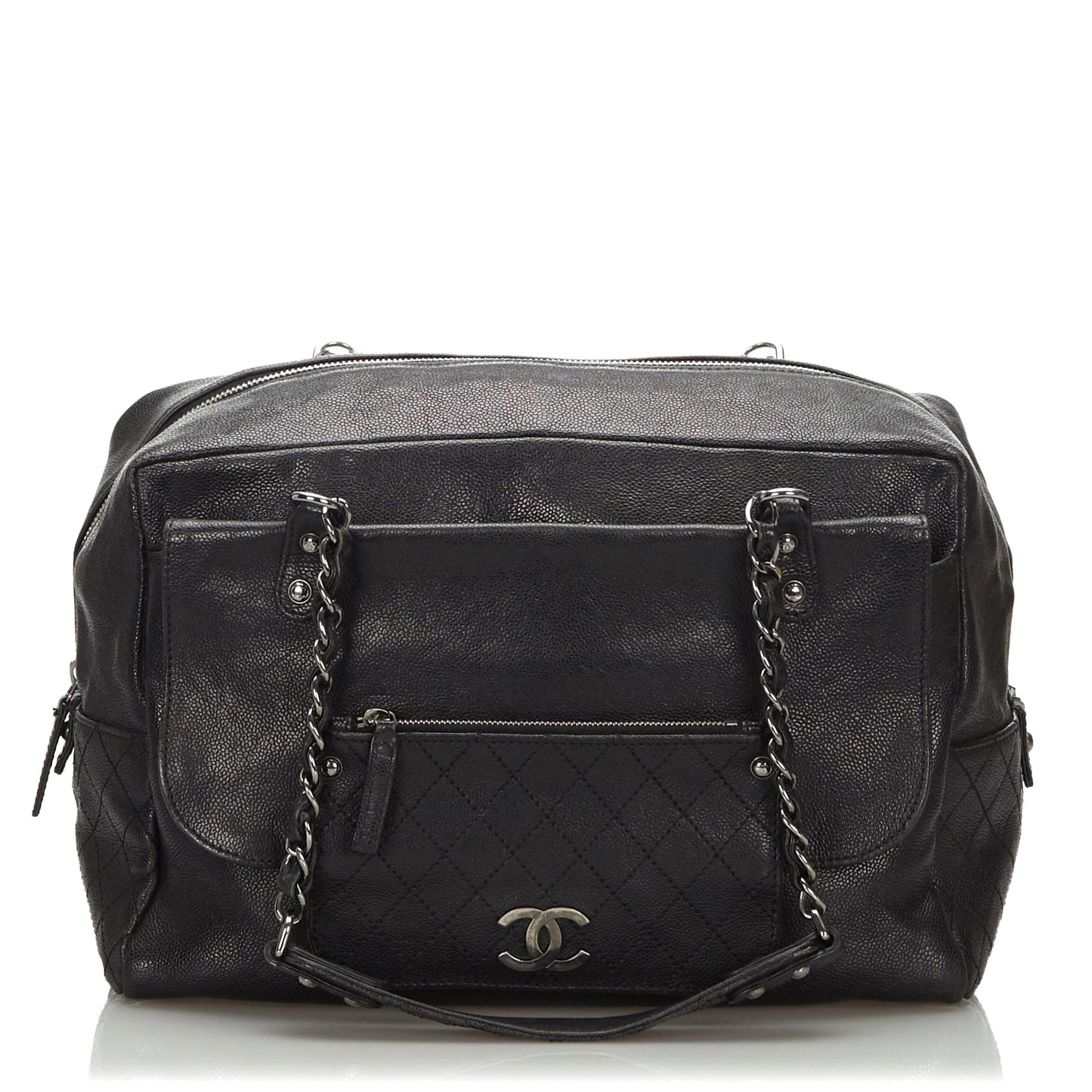 Chanel Dark Brown Leather Pocket in the City Shoulder Bag