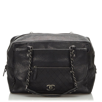 Chanel Dark Brown Leather Pocket in the City Shoulder Bag
